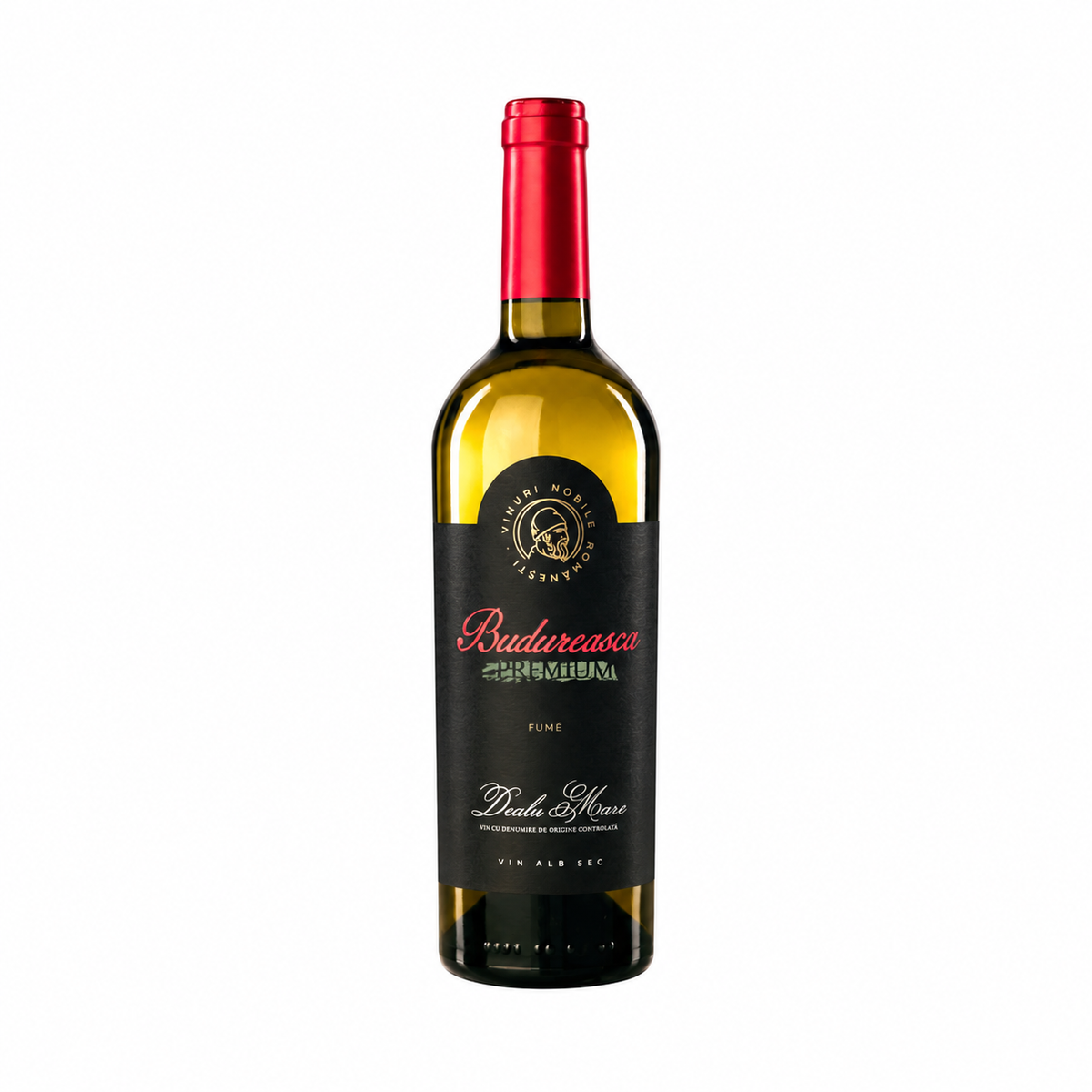 Budureasca Premium Fumé – Dry White Wine – front-facing bottle on white background