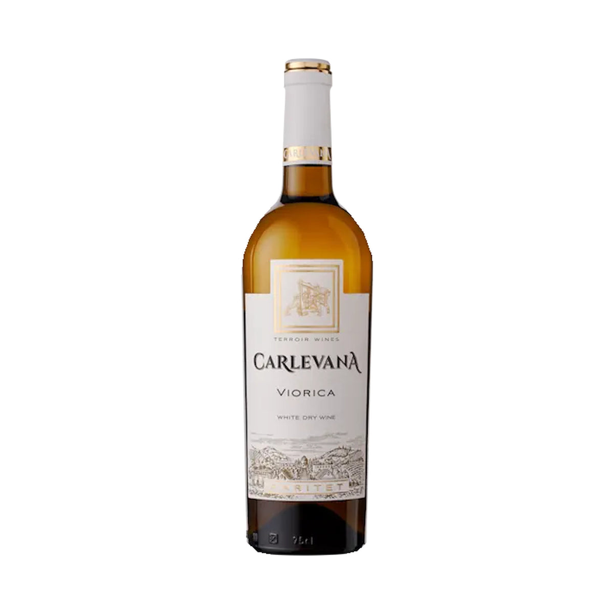Carlevana Viorica – Dry White Wine – front-facing bottle on white background