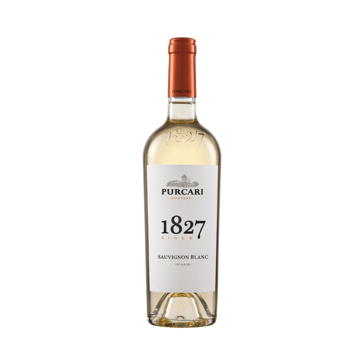 Château Purcari 1827 Sauvignon Blanc – Dry White Wine – front-facing bottle on white background