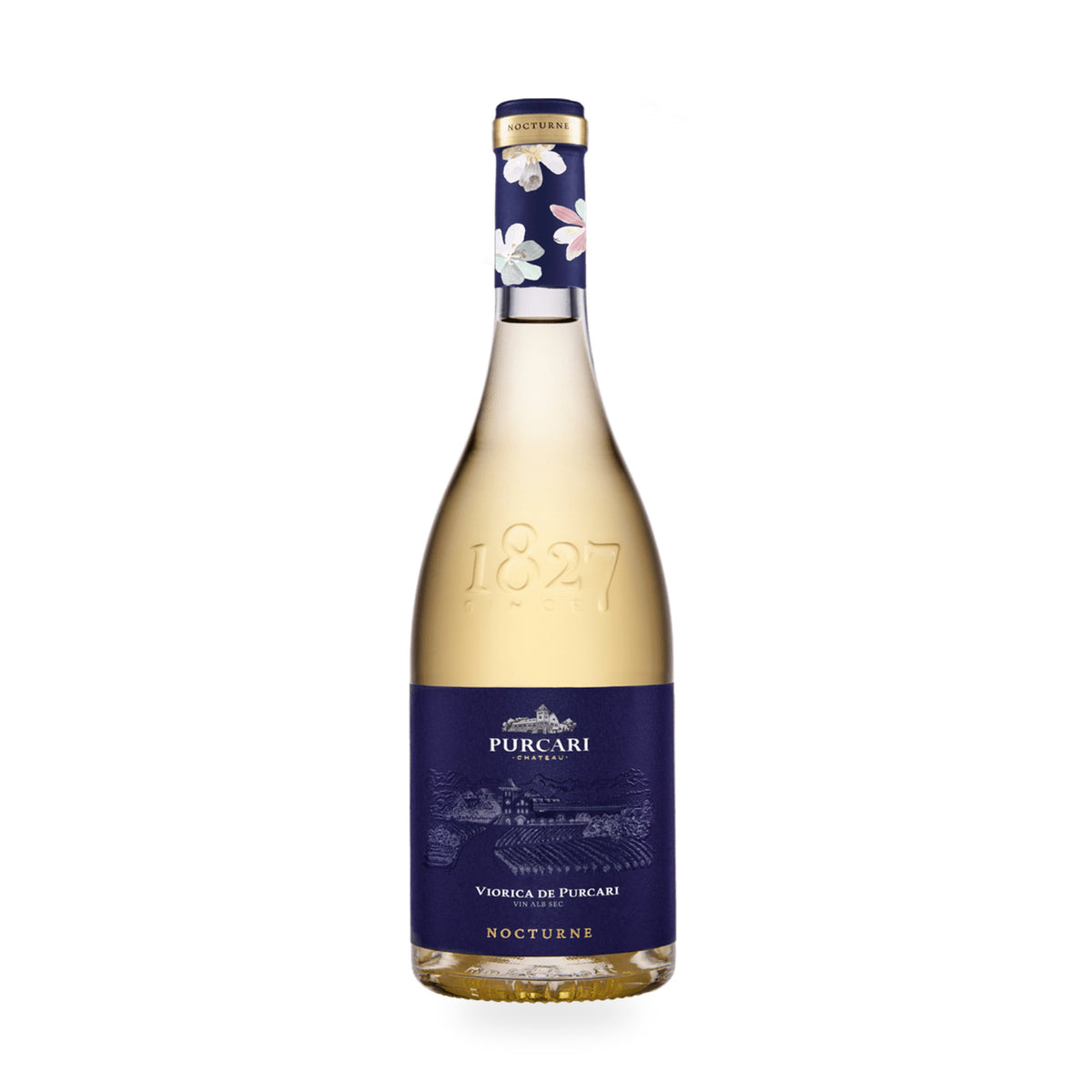 Château Purcari Nocturne Viorica – Dry White Wine – front-facing bottle on white background