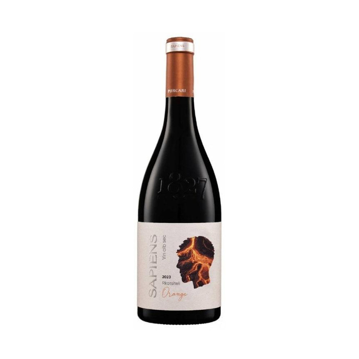 Château Purcari Sapiens Rkatsiteli – Dry Orange Wine – front-facing bottle on white background