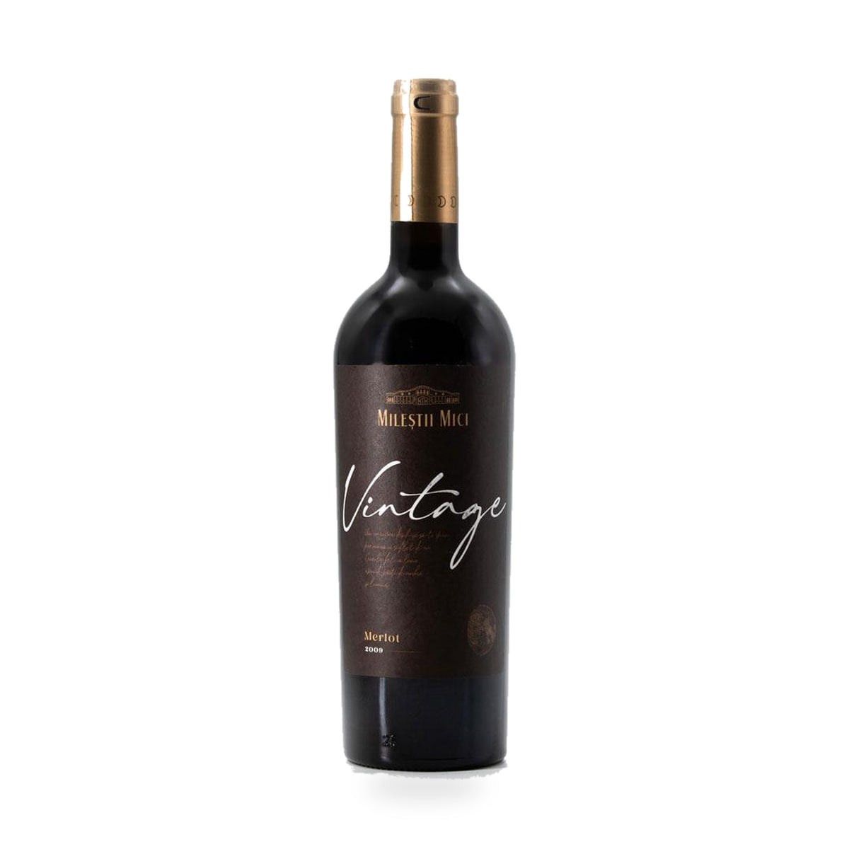 Mileștii Mici Vintage Merlot – Dry Red Wine – front-facing bottle on white background