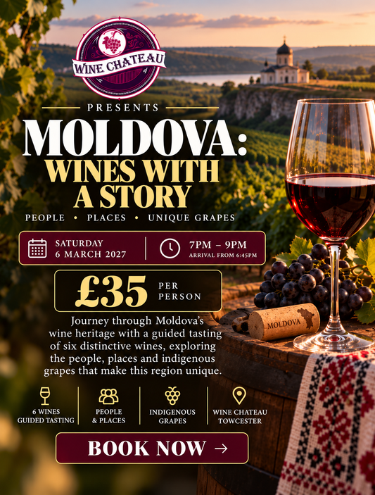 Moldova – Wines With a Story tasting at Wine Chateau Towcester, Saturday 6 March 2027, £35 per person