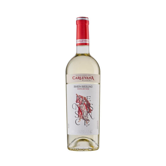 Carlevana Riesling de Rhin – Dry White Wine – front-facing bottle on white background