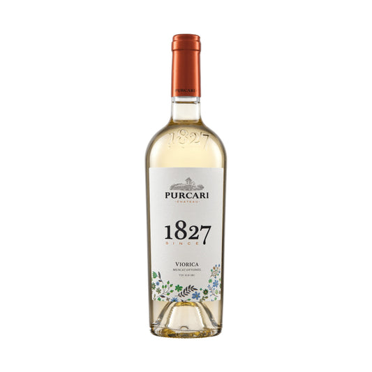 Château Purcari 1827 Viorica & Muscat Ottonel – Dry White Wine – front-facing bottle on white background