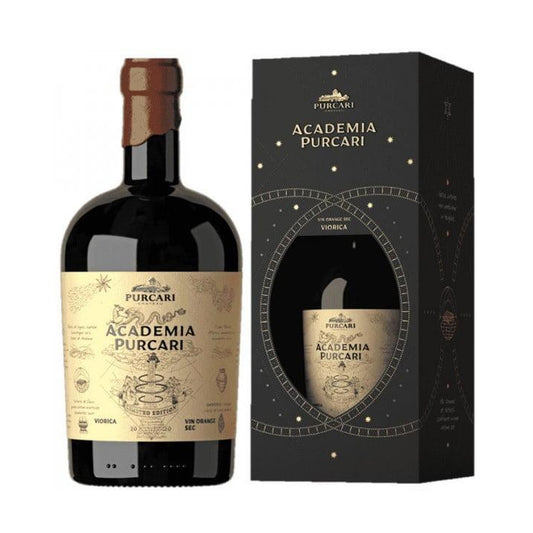 Château Purcari Academia Viorica – Dry Amber Wine – front-facing bottle on white background