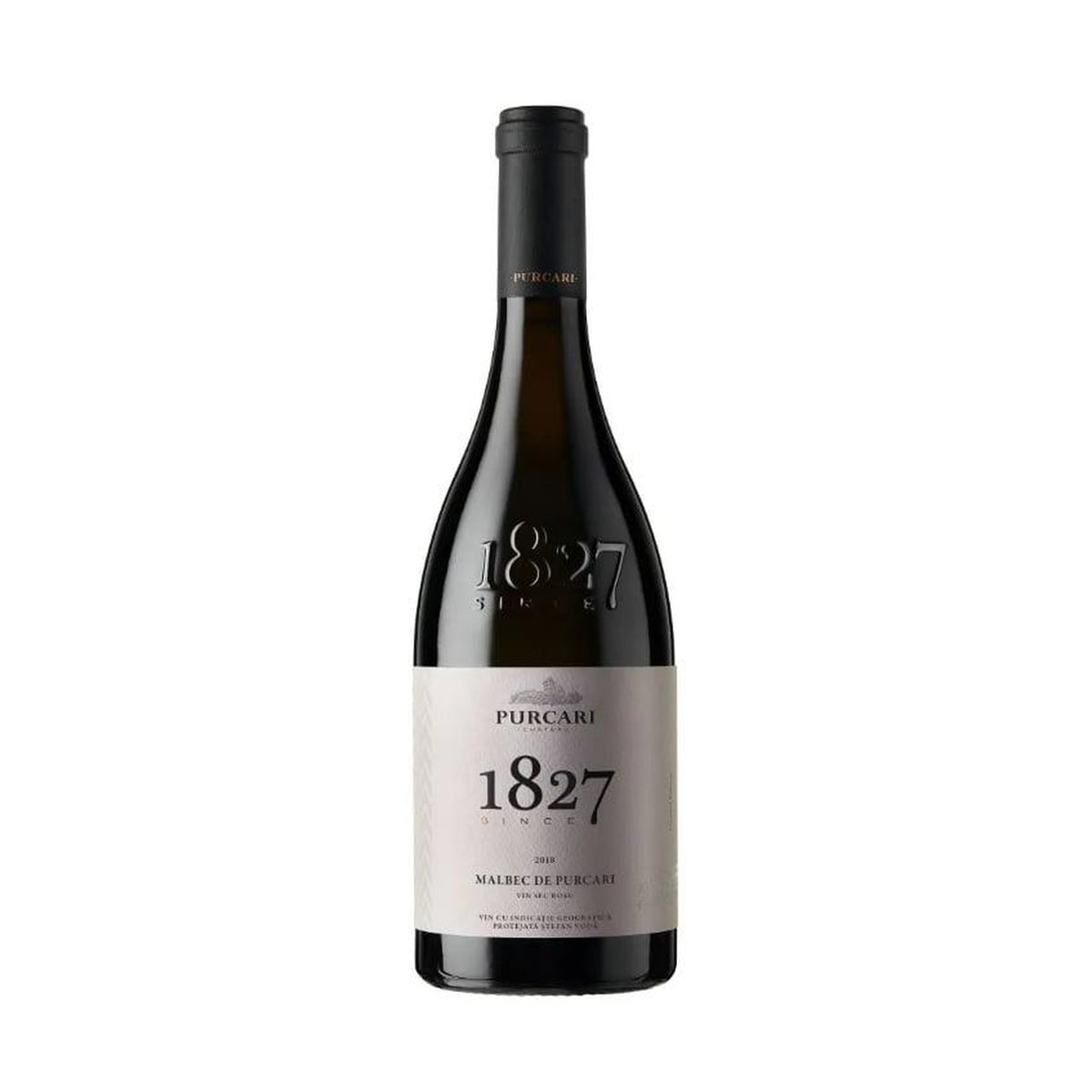Château Purcari 1827 Malbec – Dry Red Wine – front-facing bottle on white background