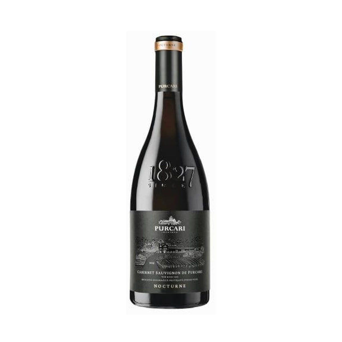 Château Purcari Nocturne Cabernet Sauvignon – Dry Red Wine – front-facing bottle on white background