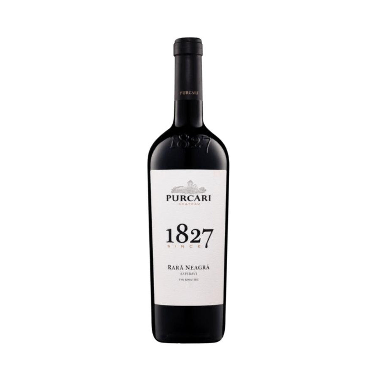 Château Purcari 1827 Rară Neagră & Saperavi – Dry Red Wine – front-facing bottle on white background
