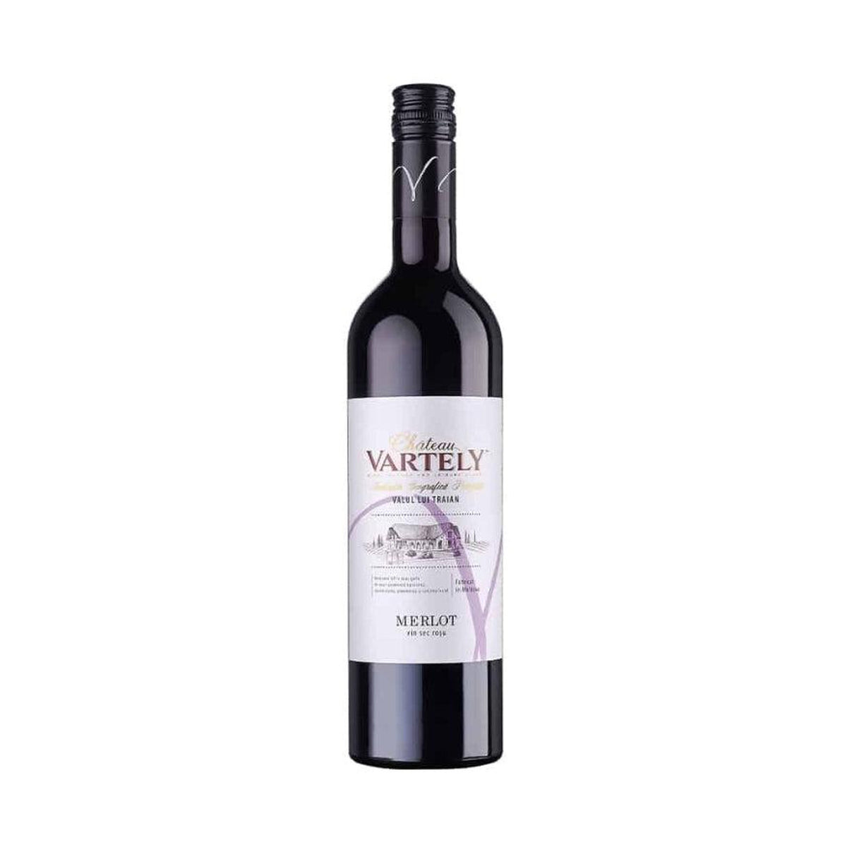 Château Vartely Merlot – Dry Red Wine – front-facing bottle on white background