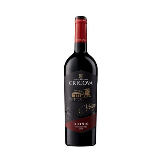 Cricova Dionis – Dry Red Wine – front-facing bottle on white background
