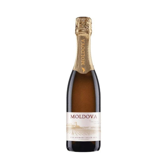 Cricova Moldova – Sweet White Sparkling Wine – front-facing bottle on white background