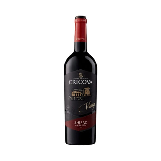 Cricova Shiraz – Dry Red Wine – front-facing bottle on white background