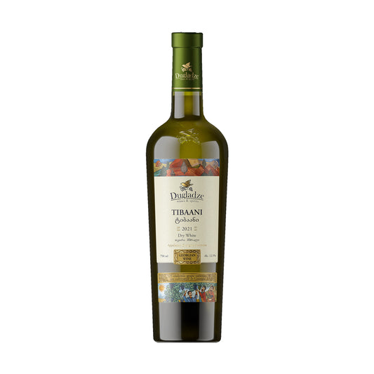 Tibaani Rkatsiteli — Georgian Dry White Wine – front-facing bottle on white background