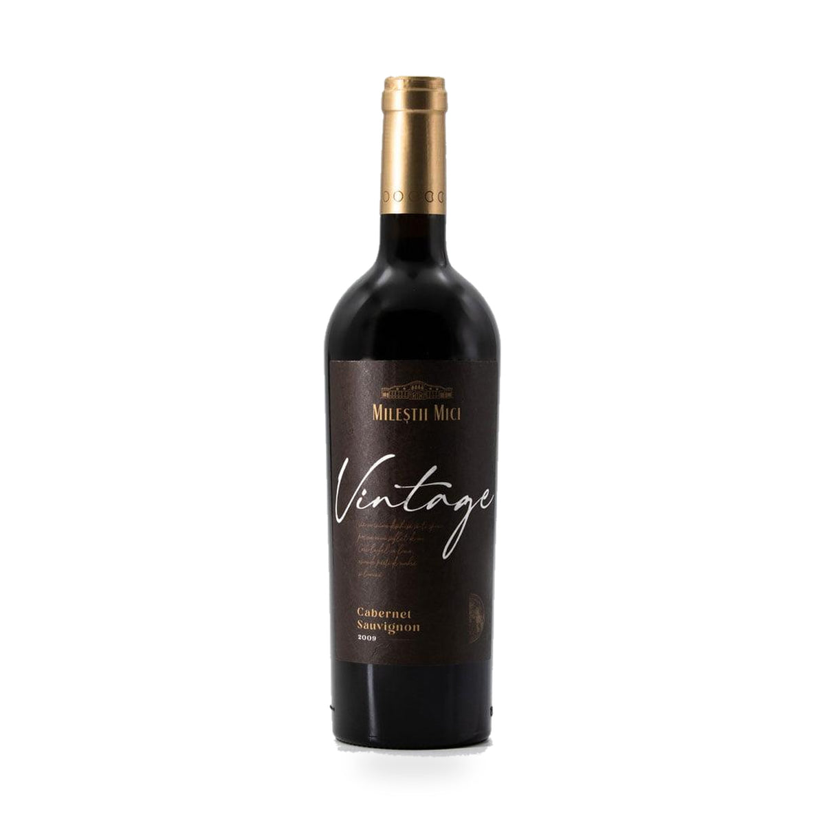 Mileștii Mici Vintage Cabernet Sauvignon – Dry Red Wine – front-facing bottle on white background