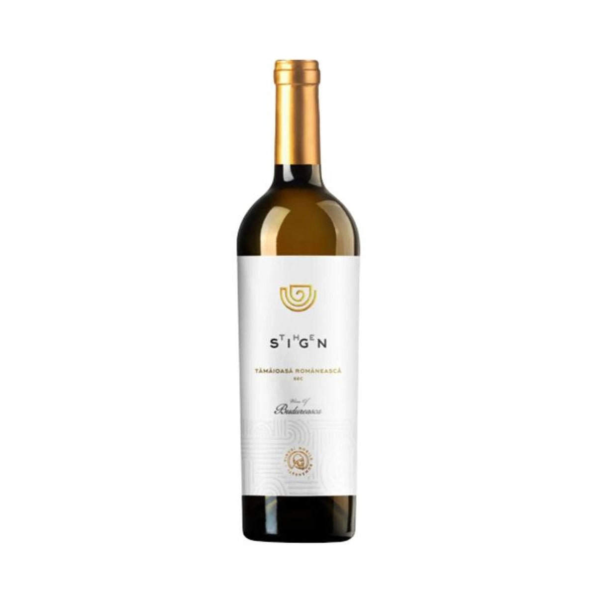 Budureasca Tămâioasă Românească – Dry White Wine – front-facing bottle on white background