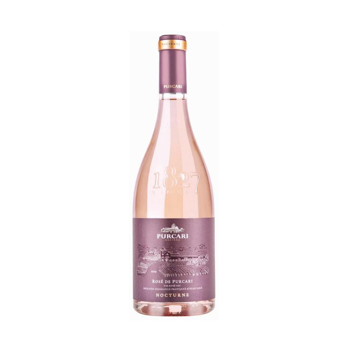 Château Purcari Nocturne Rosé – Dry Rosé Wine – front-facing bottle on white background